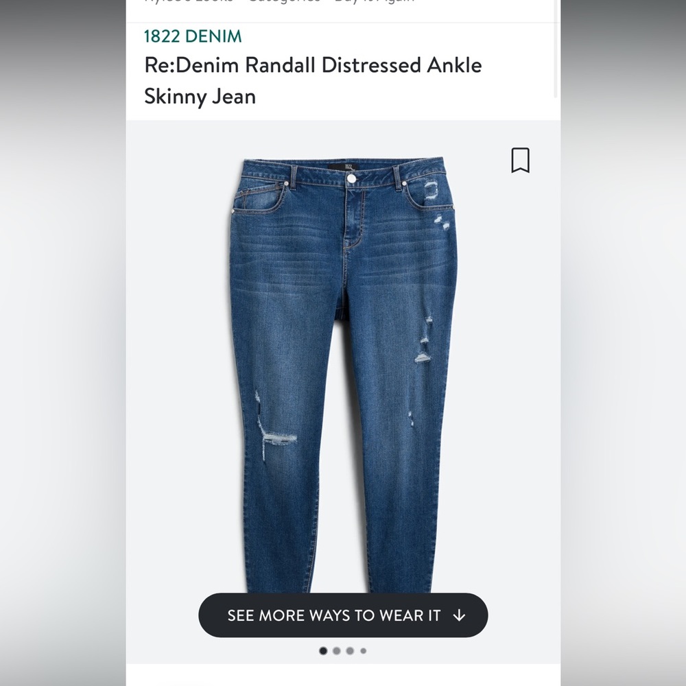 Distressed cropped jeans